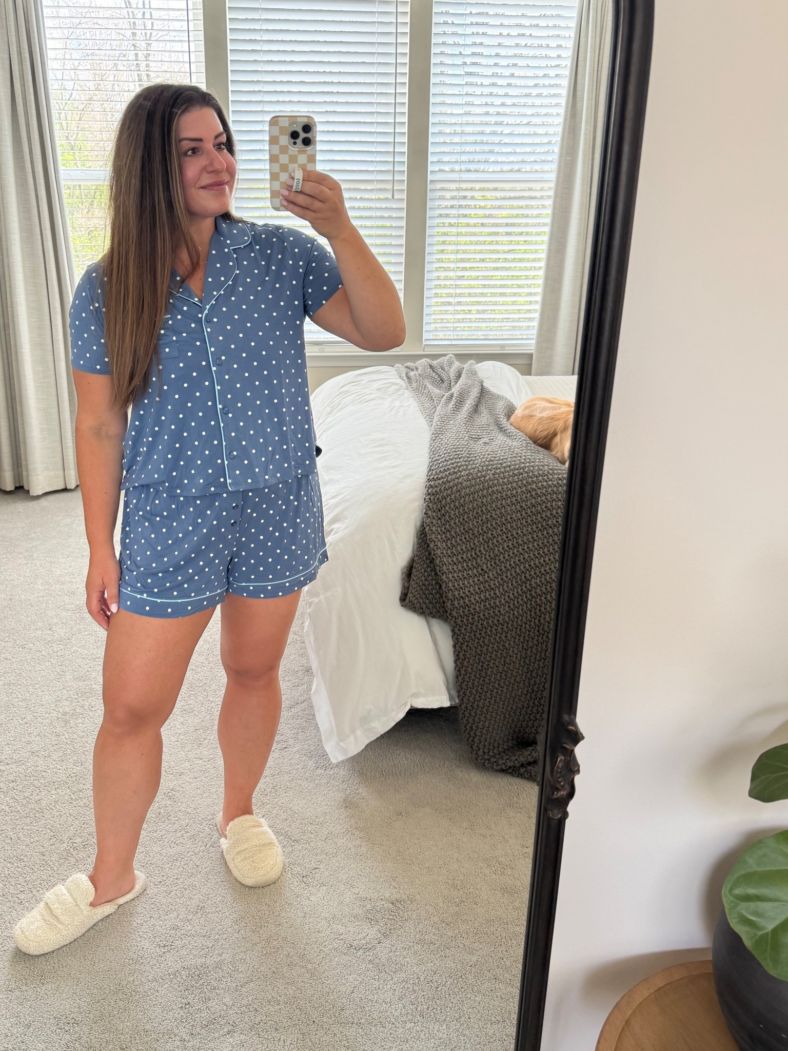 Change in season means new pj sets. So many fun new prints. Sold as separates. Wearing a M in both. 

#LTKMidsize #LTKSeasonal #LTKootd