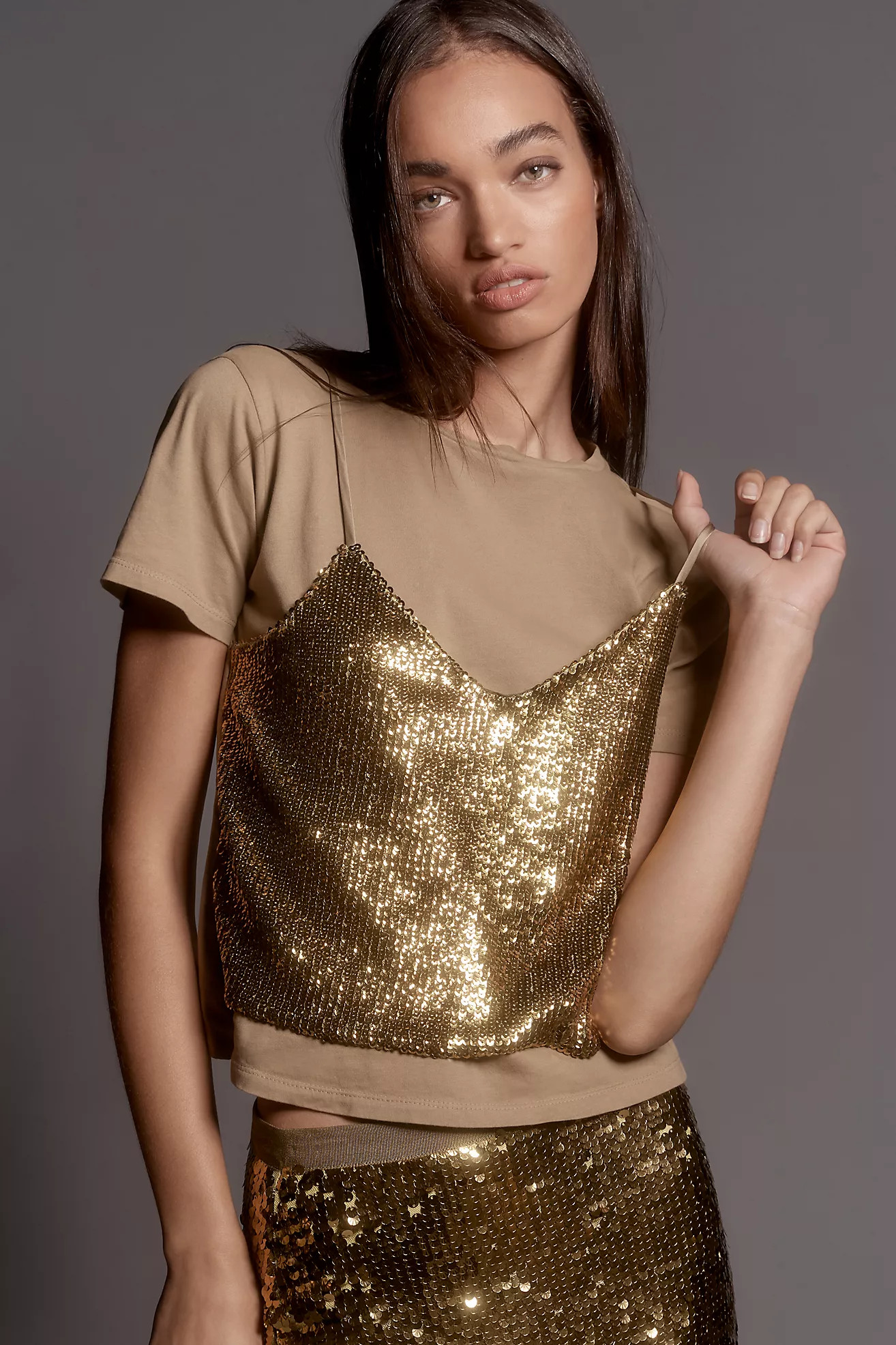 Le Superbe Birdie Sequin Tee | Anthropologie (US)