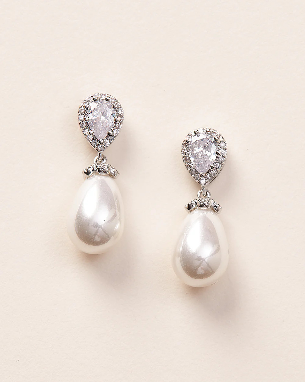 Nina Pearl & CZ Earrings | Dareth Colburn