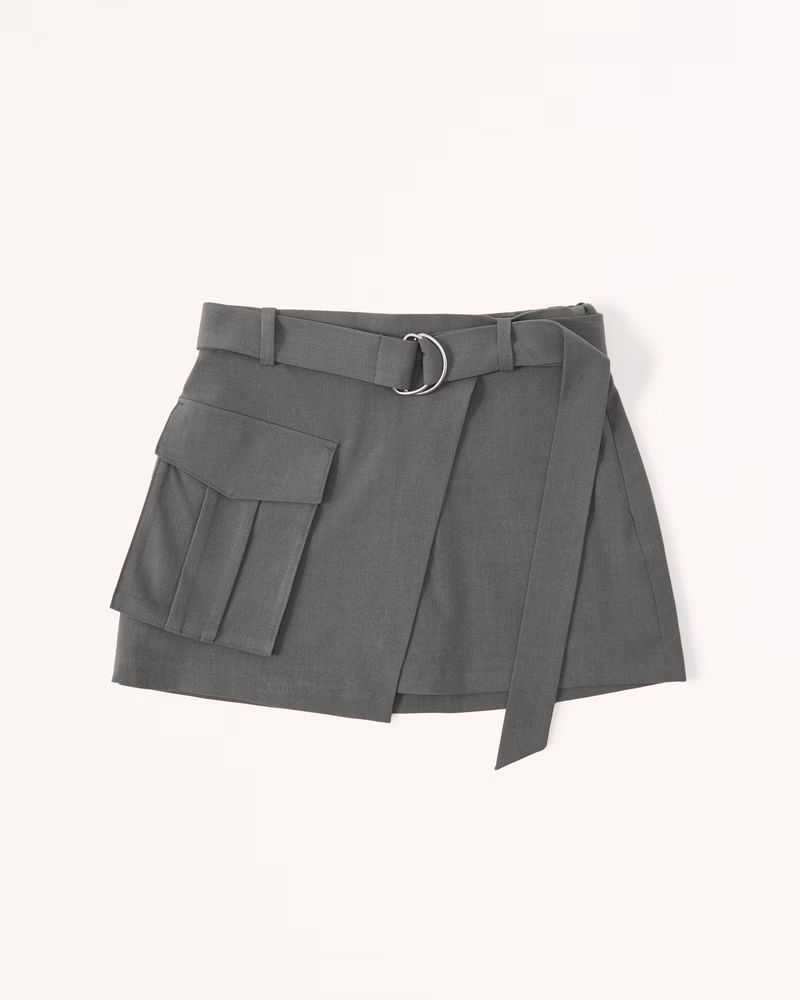 Wrap-Front Utility Mini Skort | Abercrombie & Fitch (US)