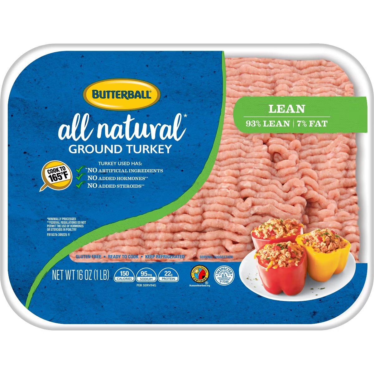 Butterball All Natural Fresh 93/7 Ground Turkey - 1lb | Target