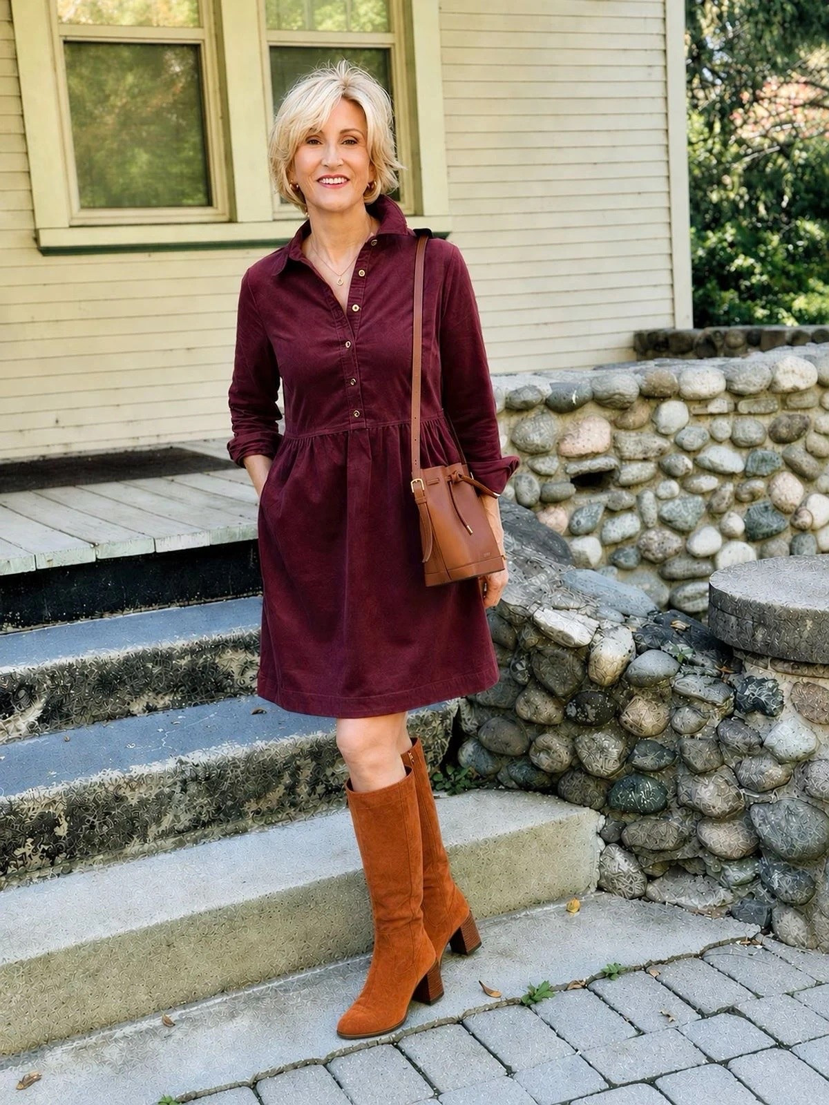 Burgundy and corduroy… two of my favorite things for fall. 🍂

I love how this Talbots corduroy dress feels both classic and a little unexpected in this rich burgundy shade. Add a pair of tall boots and you have an outfit that looks pulled together without needing much else.

This is exactly the kind of easy fall dressing I appreciate — comfortable, flattering, and polished enough to take you just about anywhere.

#LTKOver40 #LTKSeasonal #LTKootd