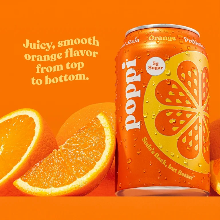 Poppi Refresco Prebiótico de Naranja, 12 oz, 1 Lata | Walmart (US)