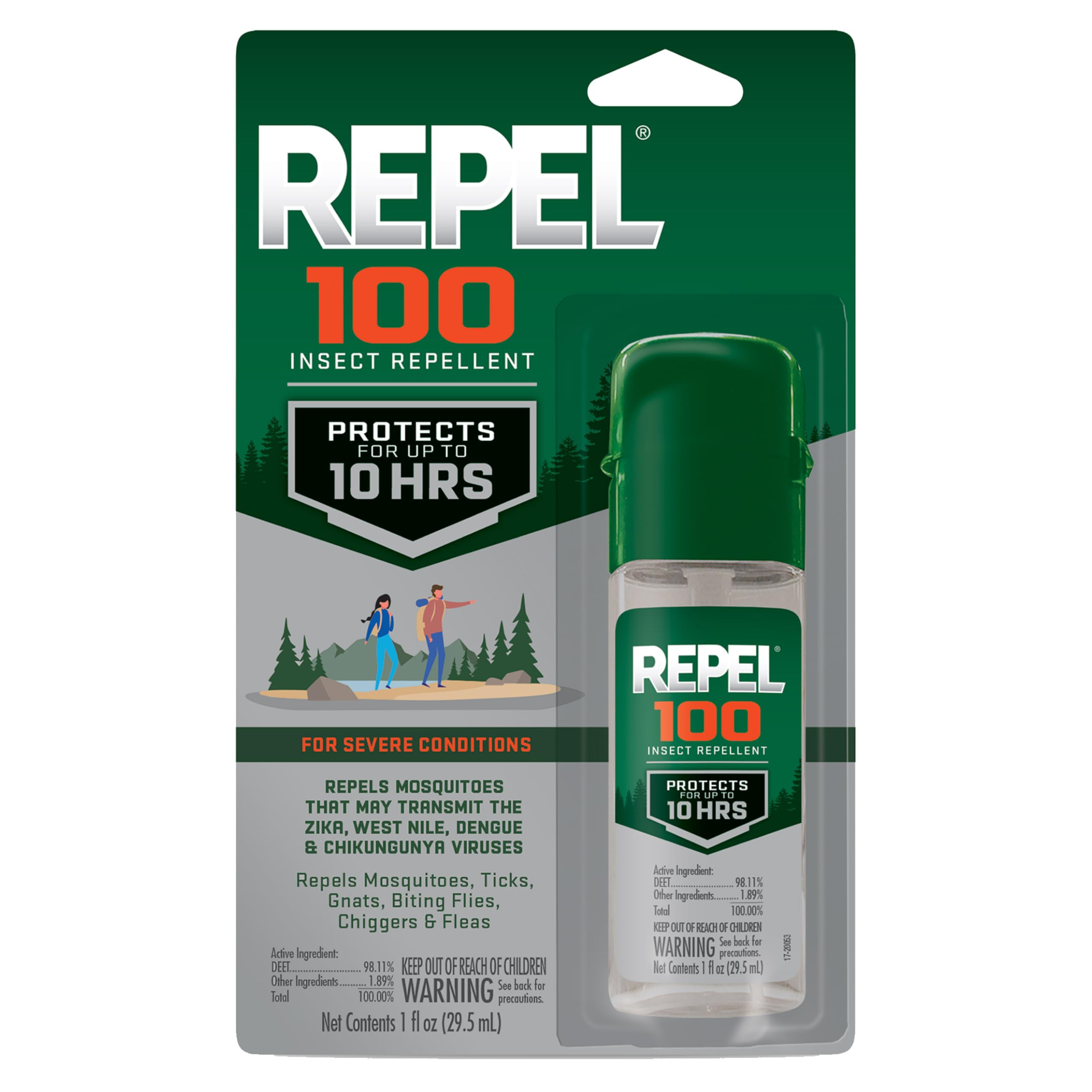 Repel 100 Insect Repellent, Repels Mosquitos, Ticks and Gnats, For Severe Conditions, Protects Fo... | Amazon (US)