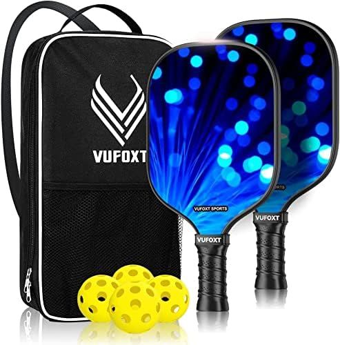VUFOXT Pickleball Paddles Set of 2, Graphite Honeycomb Core Graphite Face Cushion Comfort Grip 4.... | Amazon (US)