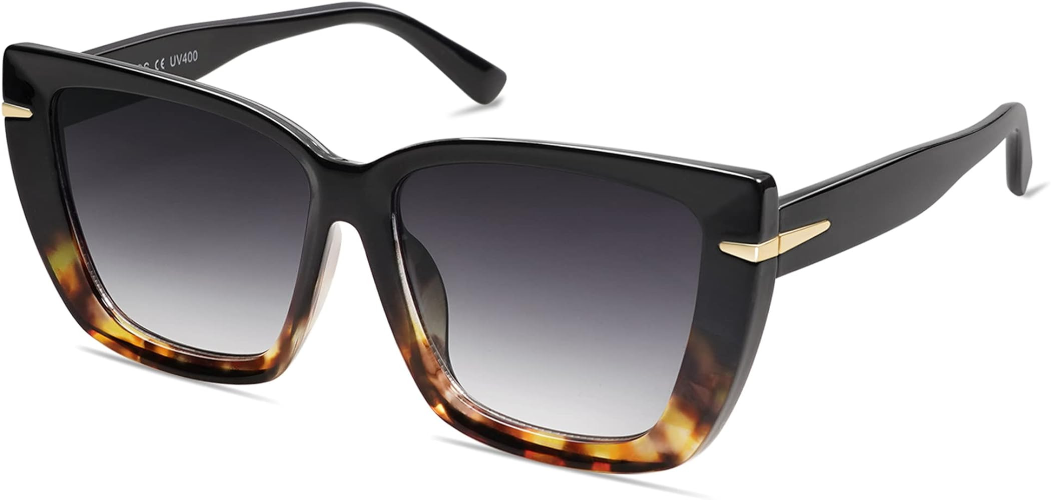 SOJOS Trendy Large Oversized Cat Eye Sunglasses for Women 70s UV400 Designer Shades SJ2231 | Amazon (US)