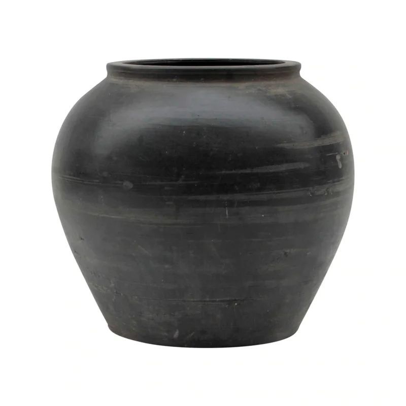 Ugashik Black Indoor / Outdoor Earthenware Table Vase | Wayfair North America