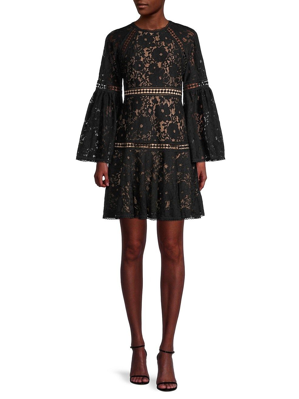 Lace Bell Sleeve Minidress | Saks Fifth Avenue