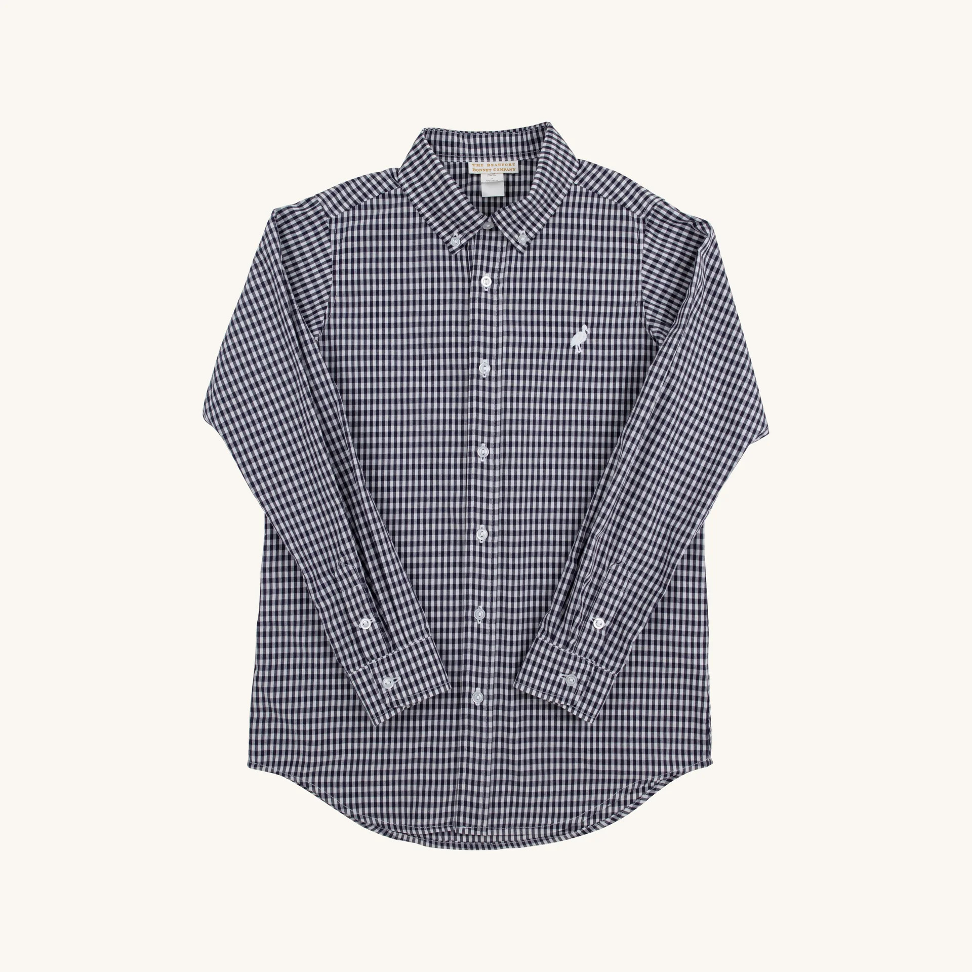 Dean's List Dress Shirt - Navy Grove Gingham with Worth Avenue White S | The Beaufort Bonnet Company