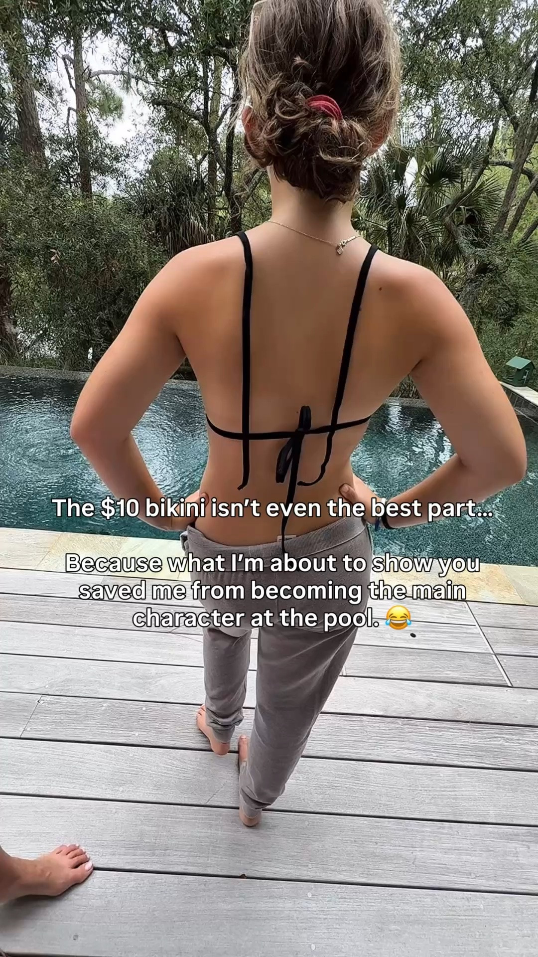 A $10 bikini AND a hack that keeps it from coming untied? That’s the kind of summer content I’m here for. 😂☀️

If you’ve ever had to stop and retie your swimsuit, save this for later!