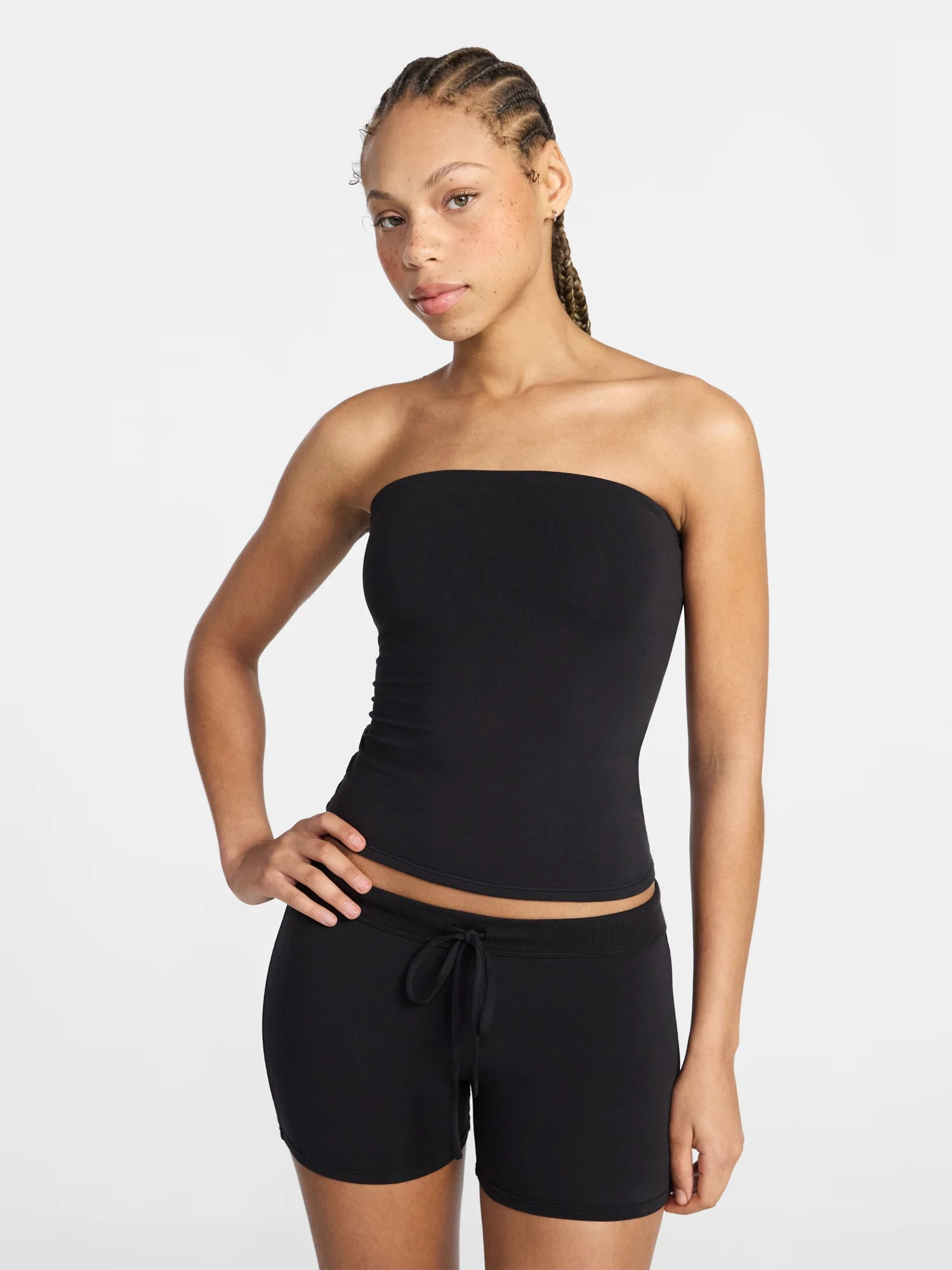 No Boundaries Cotton Stretch Jersey Tube Top, Women's XS-XXXL | Walmart (US)