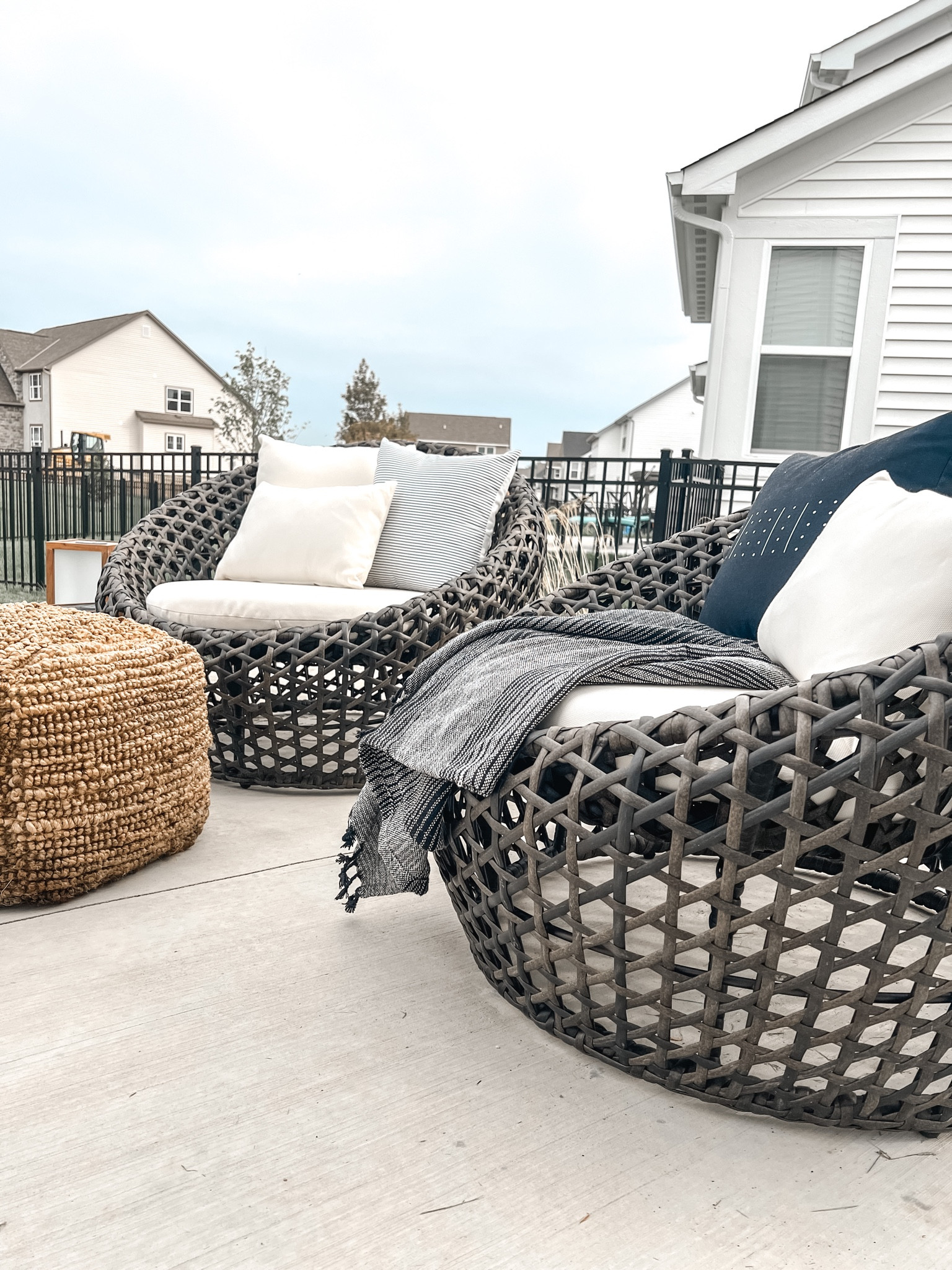 Modern Wicker Cocoon Chairs