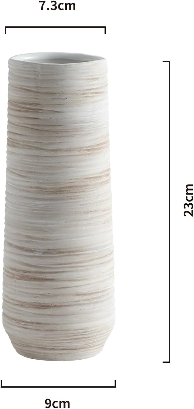 ALMA 9 Inch White Ceramic Flower Vase for Lego Flower Bouquet|Small Pampas Grass Vase for Home De... | Amazon (US)