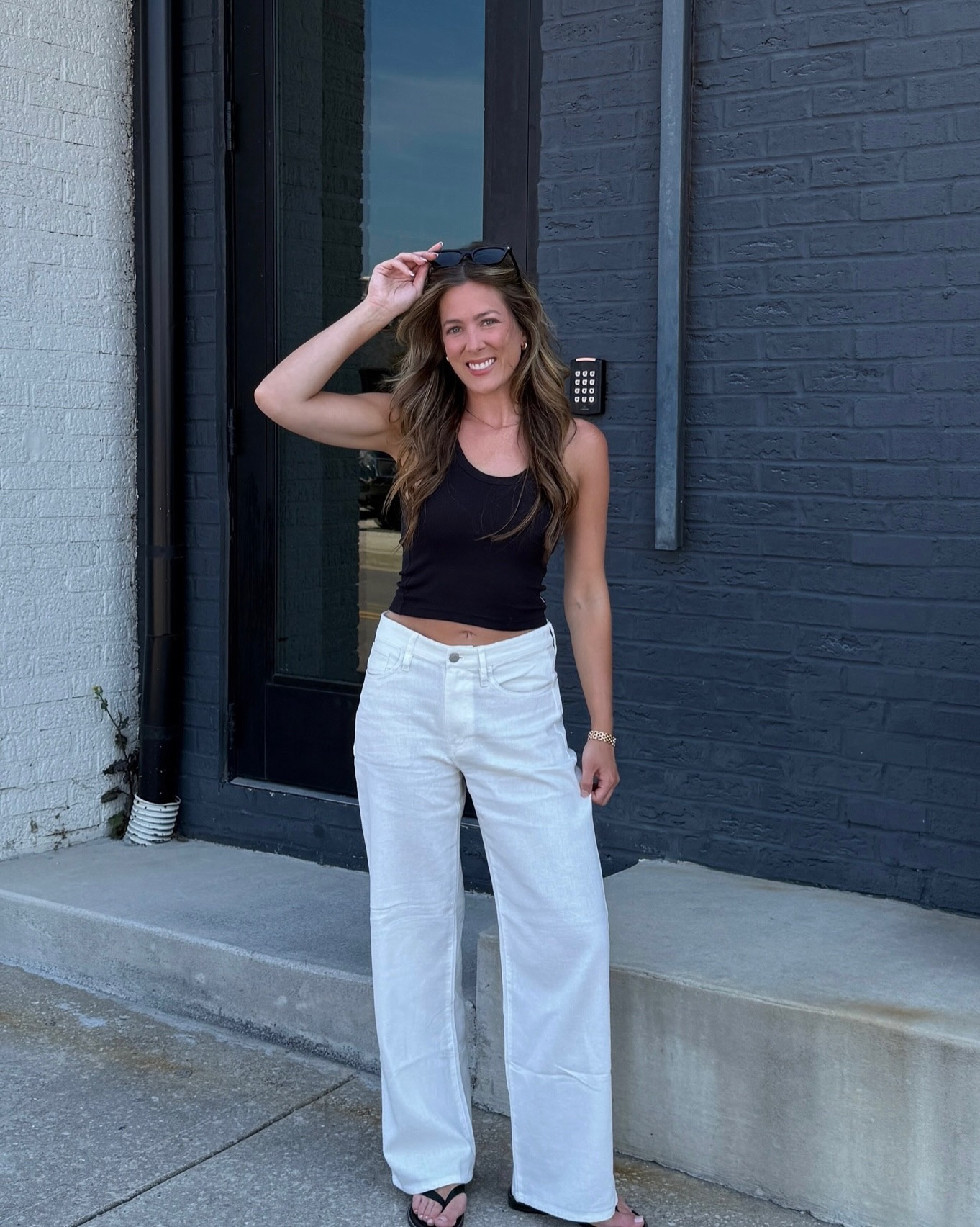 this outfit is on repeat @gap #gappartner 

Everything on Gap is 40% off!
20% Raybans

linen pants, hanes tank, raybans

#LTKootd #LTKgrwm #LTKSaleAlert