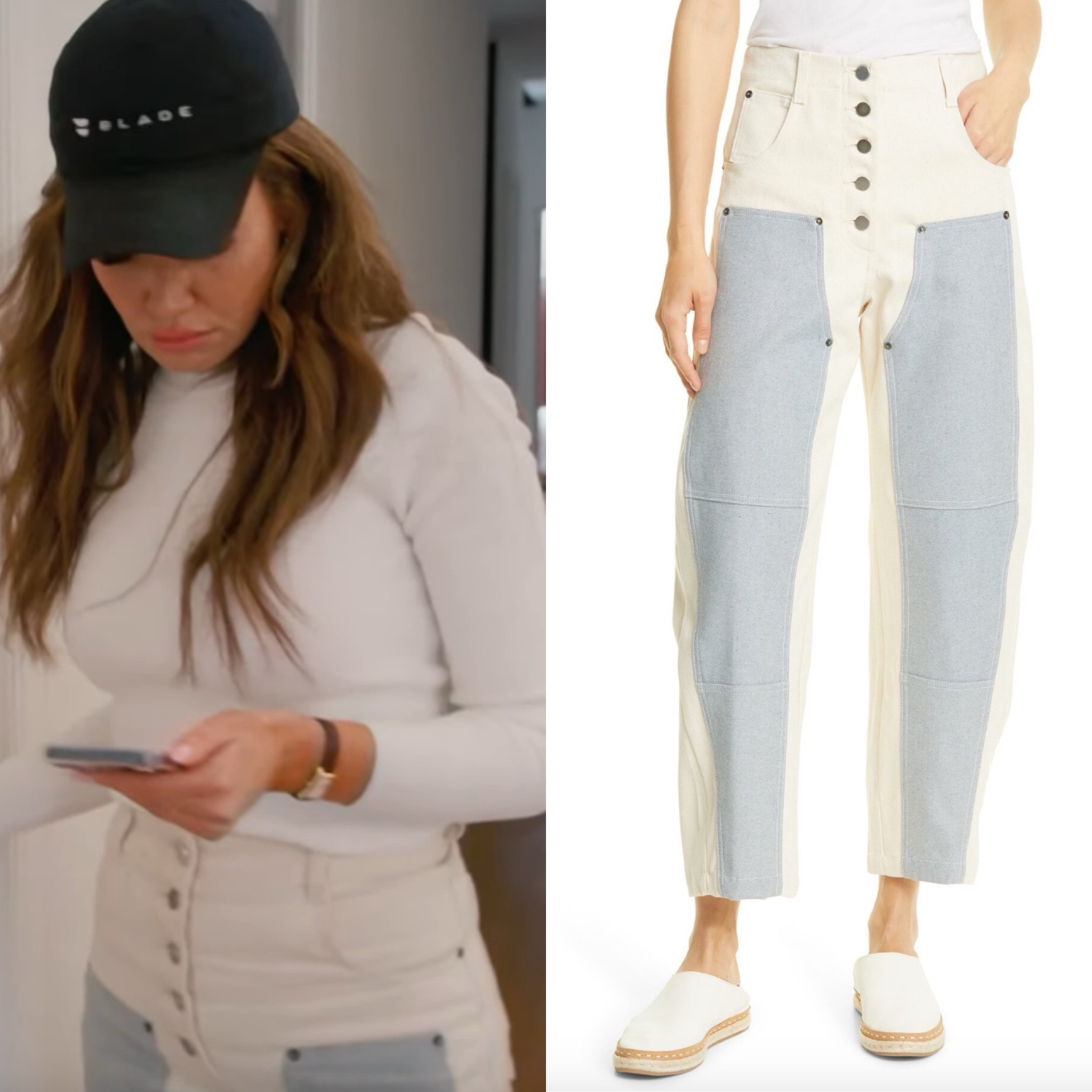 Brynn Whitfield’s White Two Tone Jeans 