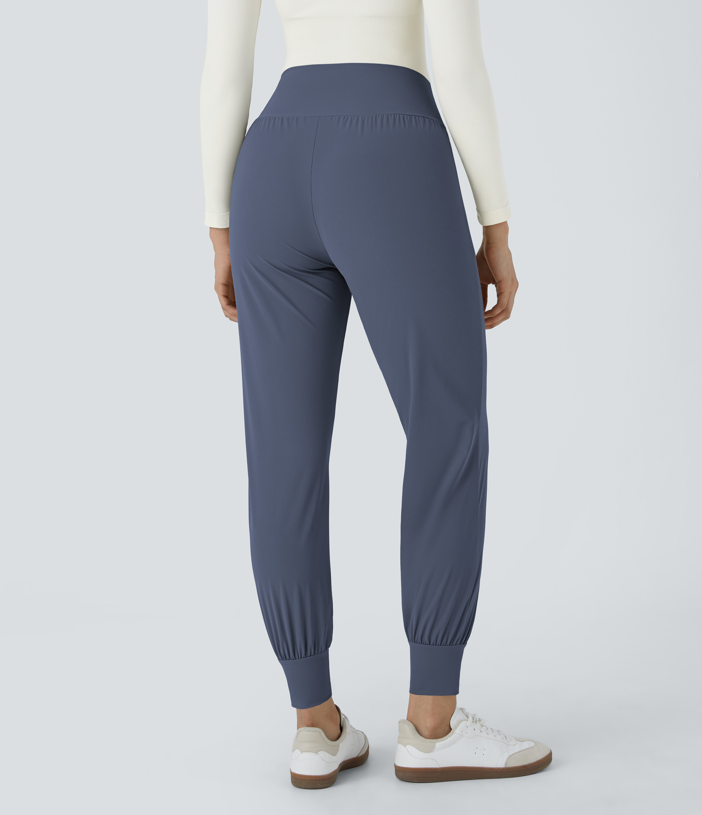 Halara High Waisted Plain Pocket Casual Joggers  - Nightshadow Blue - XL(tall) | HALARA