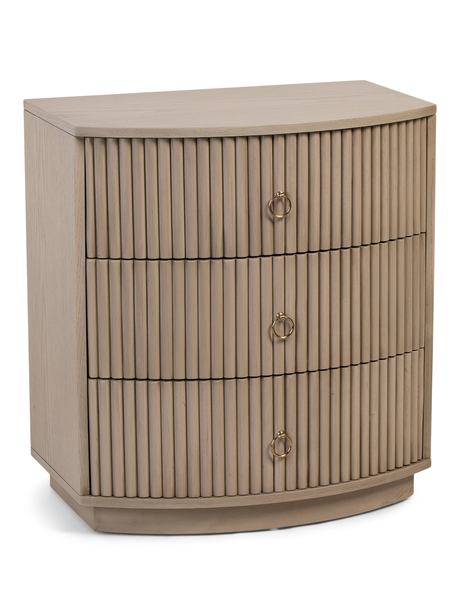3 Drawer Fluted Nightstand | TJ Maxx