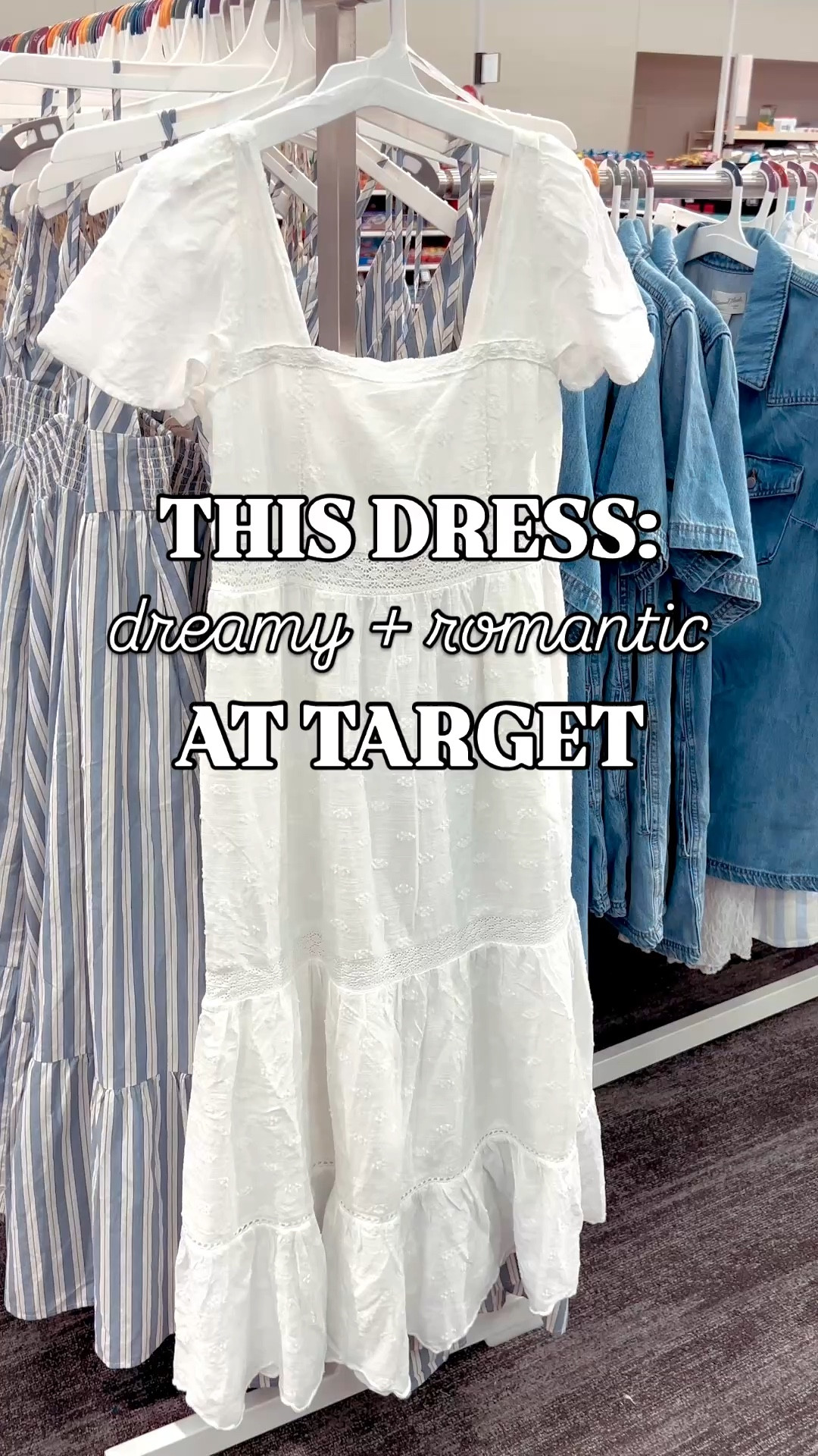 Dreamy + Romantic white dress at Target! 

perfect for spring, brunch, vacations & everyday wear ✨

• white dress
	•	spring outfit
	•	Target style
	•	vacation outfit
	•	bridal shower dress
	•	Easter dress
	•	feminine style