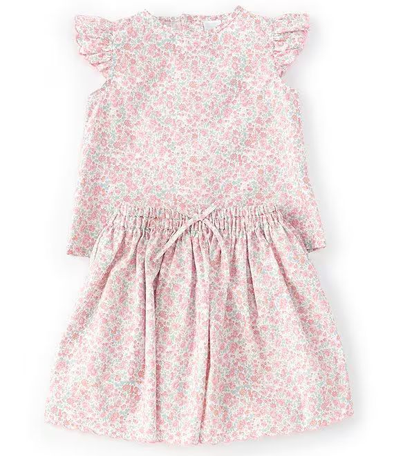 Little Girl 2T-6X Floral Top & Skirt Matching 2-Piece Set | Dillard's