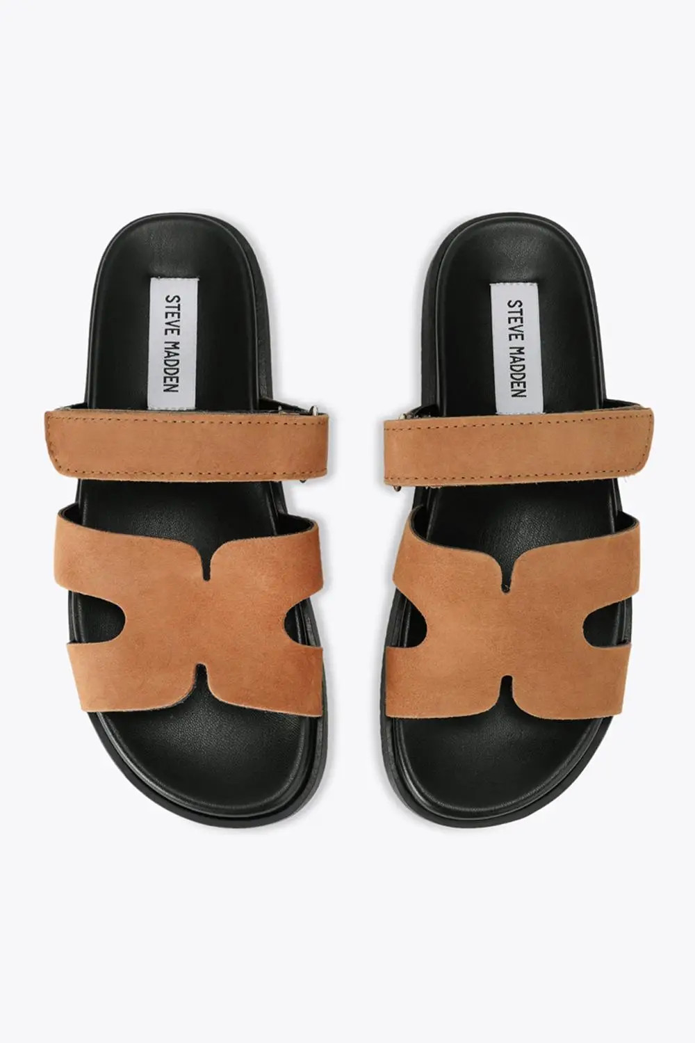 Camel STEVE MADDEN 'Missile E 235' Suede Sandals | Boohoo | Boohoo.com (UK & IE)