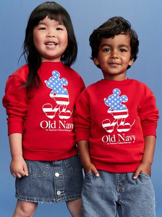 Old Navy x Disney© Mickey Mouse Oversized Flag Graphic Sweatshirt for Toddler Boys | Old Navy (US)