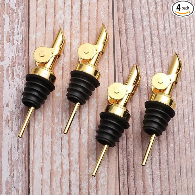 Molimoli Weighted Stainless Steel Pourers, Auto Flip Olive Oil Dispenser Spout, Balsamic Vinegar/... | Amazon (US)