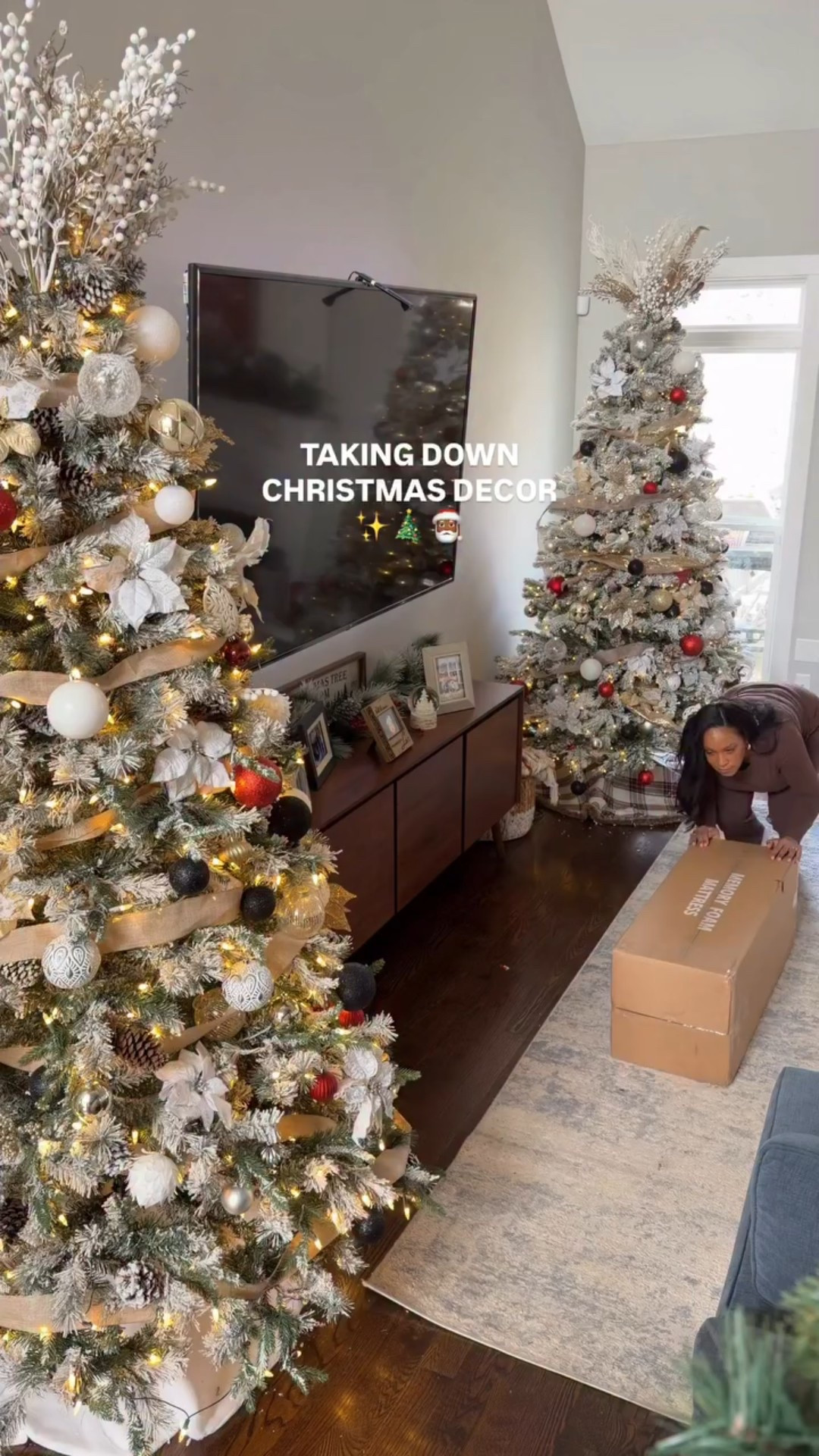 Four Christmas trees were a great idea… until January🤭

I wait to take everything down so I can actually enjoy the full holiday season, then I move slowly and put things away in a way that makes sense for next year. I’m not finished yet, but progress is happening.

✨If you want links to the storage bags, bins, or anything else you see here, comment “Holiday” and I’ll send them over.

Be honest are all your Christmas decorations already put away, or are you still working through it?