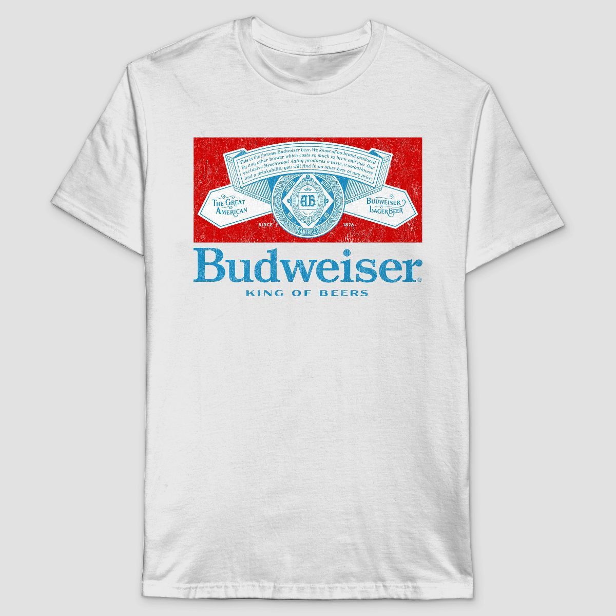 Men's Budweiser Short Sleeve Graphic T-Shirt - White | Target