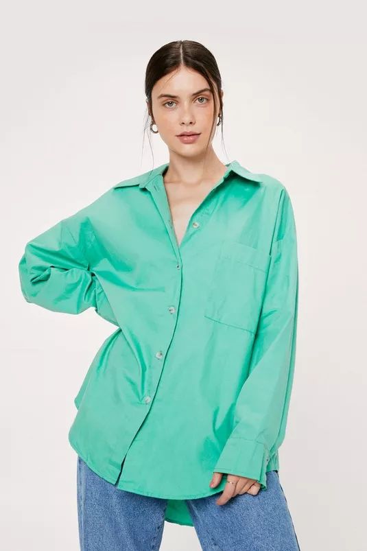 Oversized Long Sleeves Button Down Shirt | Nasty Gal (US)