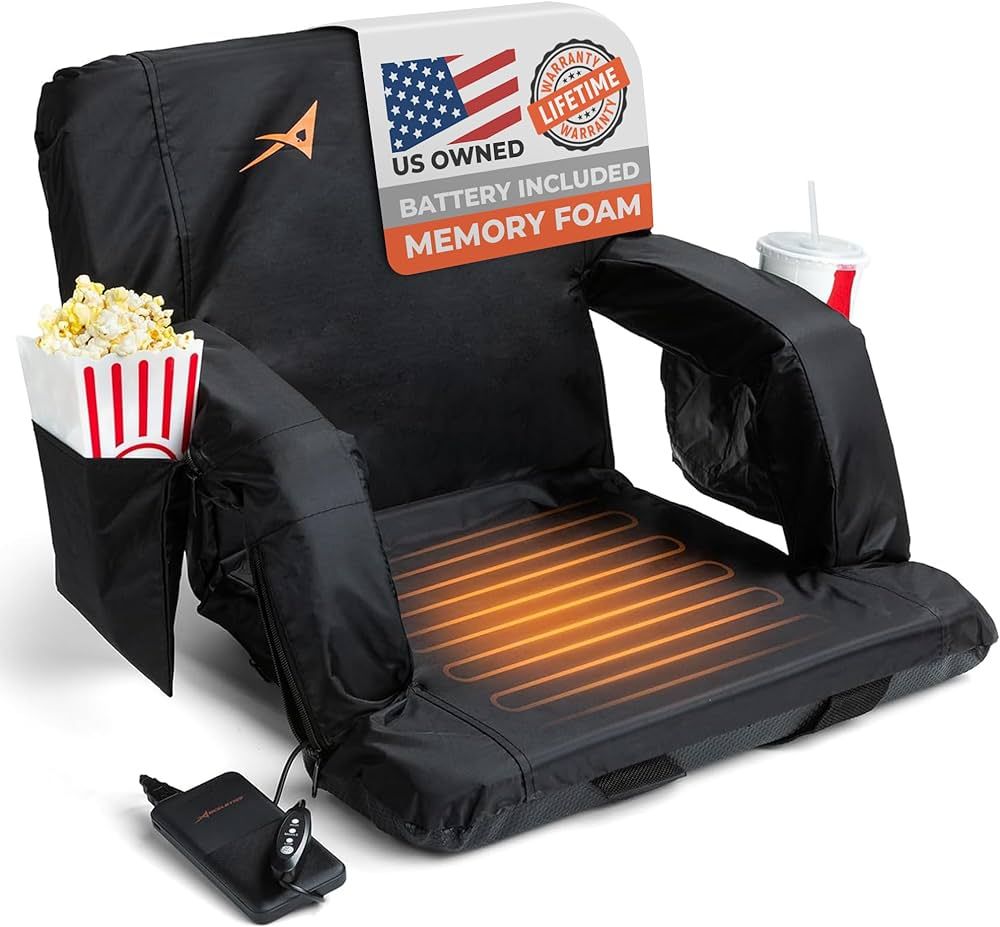 Heated Stadium Seats for Bleachers with Back Support – USB Battery Included - Upgraded 3 Levels... | Amazon (US)