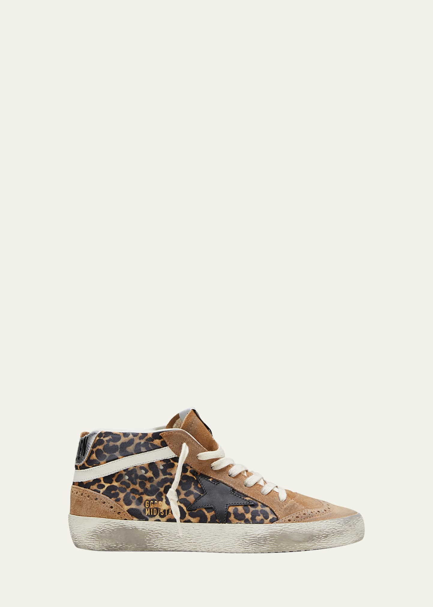 Golden Goose Mid Star Leopard-Print Suede Sneakers | Bergdorf Goodman