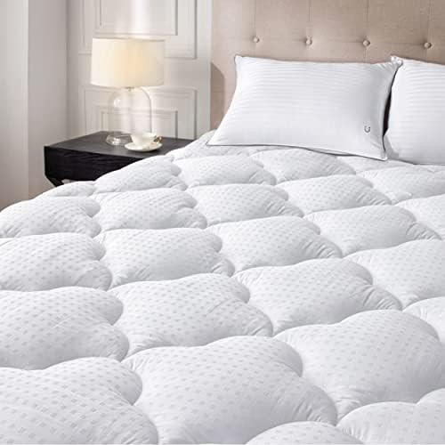 Bedsure Pillow Top Mattress Topper King Szie Cotton Mattress Pad Cooling Quilted Mattress Cover K... | Amazon (US)
