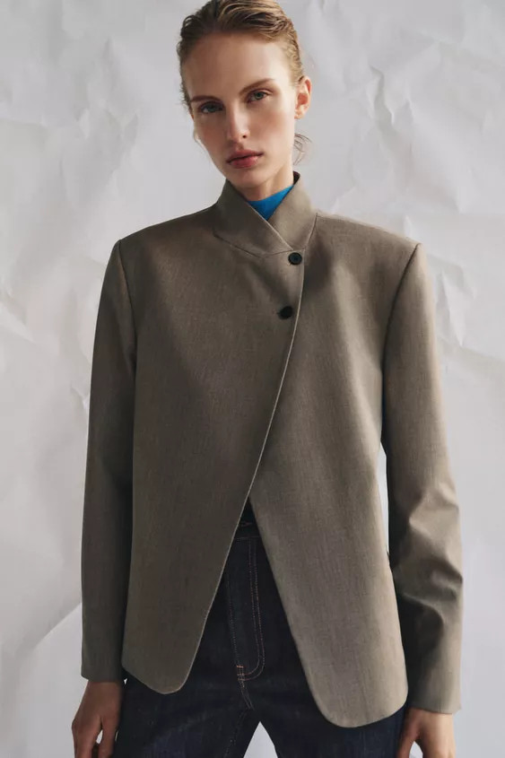 HIGH NECK BLAZER ZW COLLECTION | Zara UK