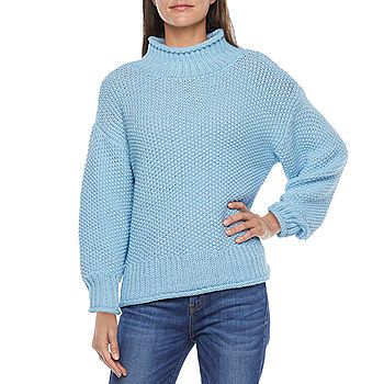 a.n.a Womens Mock Neck Long Sleeve Pullover Sweater | JCPenney