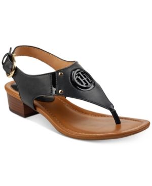 Tommy Hilfiger Kissi Block-Heel Sandals Women's Shoes | Macys (US)