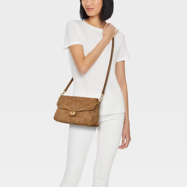 Quilted Turn Lock & Chain Crossbody Bag - A New Day™ Black | Target