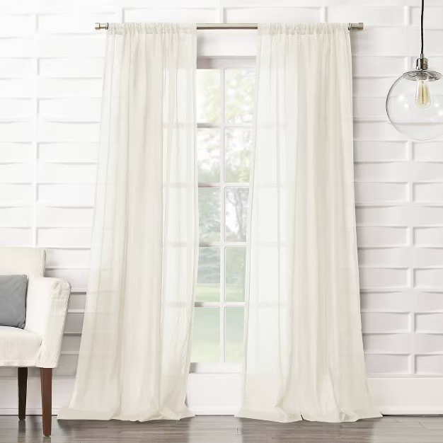 1pc Light Filtering Avril Crushed Textured Curtain Panel - No. 918 | Target
