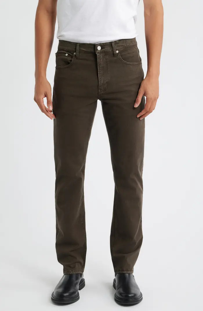 FRAME Modern Straight Leg Five-Pocket Twill Pants | Nordstrom | Nordstrom