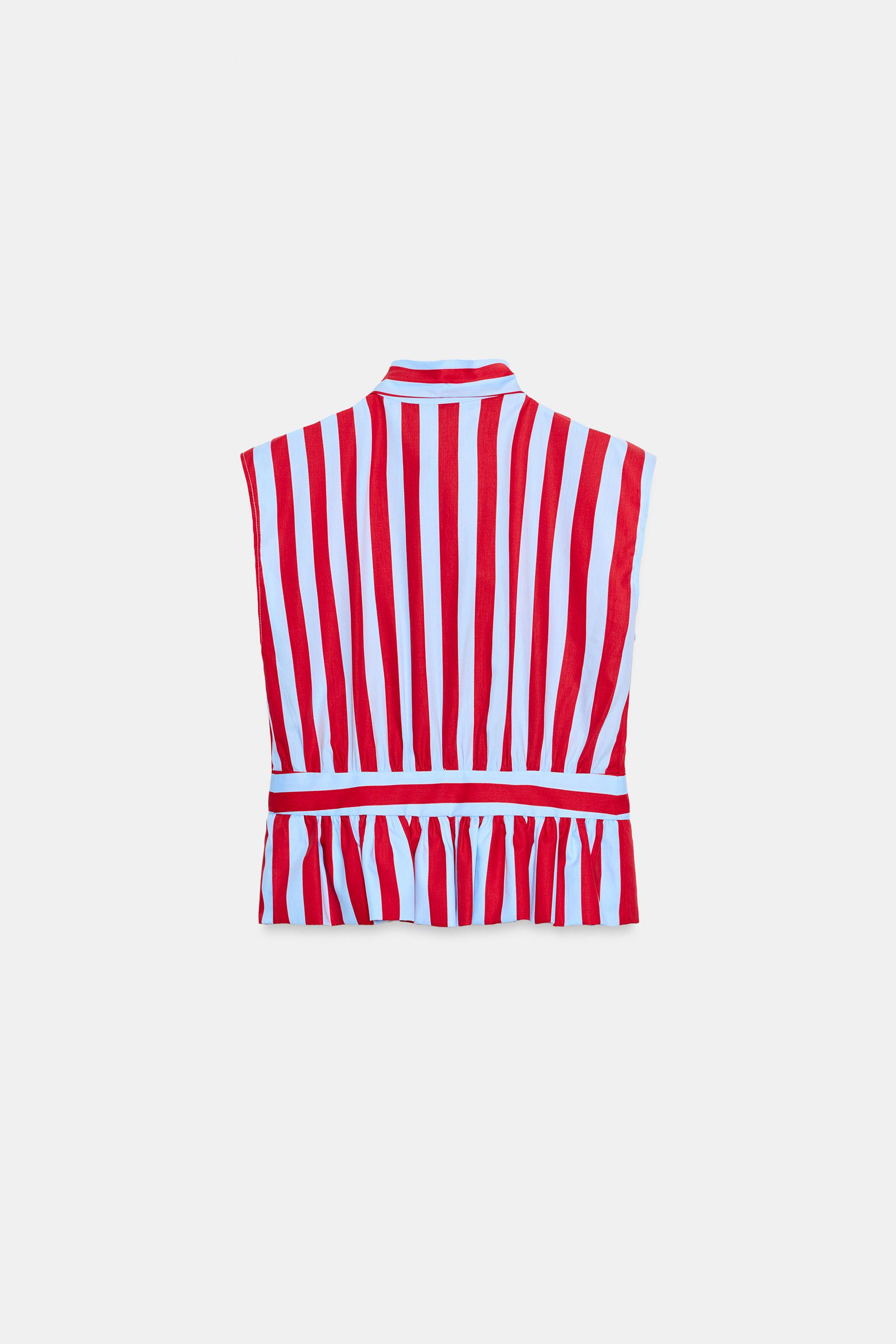 STRIPED BOW SHIRT | Zara US