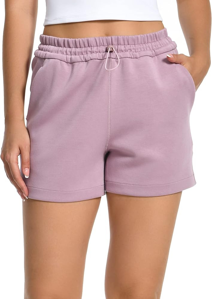 Colorfulkoala Women's High Waisted Ultra Soft Athletic Modal Shorts Casual Summer Lounge Pants wi... | Amazon (US)