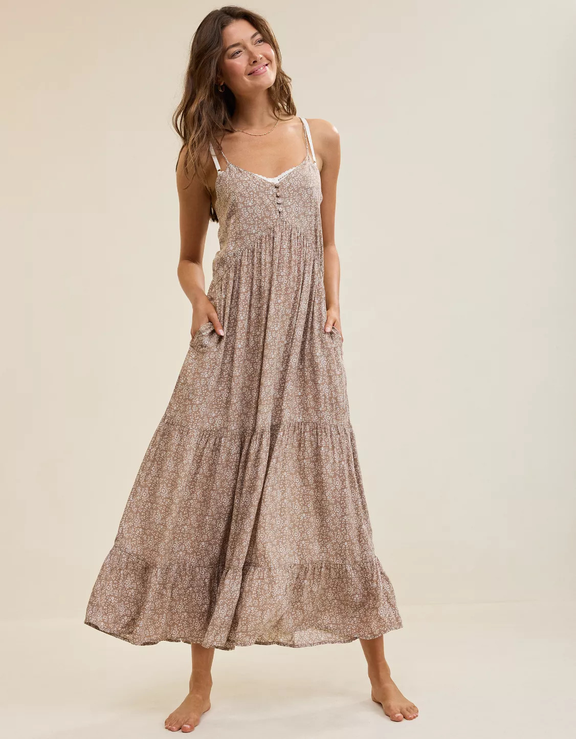 Aerie Printed Maxi Dress | Aerie