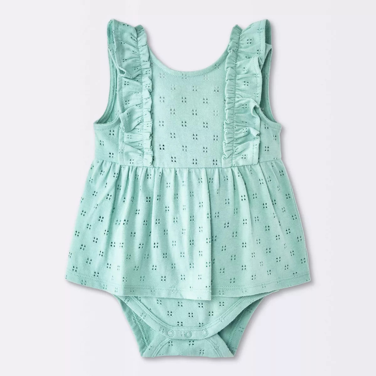 Baby Girls' Eyelet Ruffle Sunsuit - Cloud Island™ Blue Newborn | Target