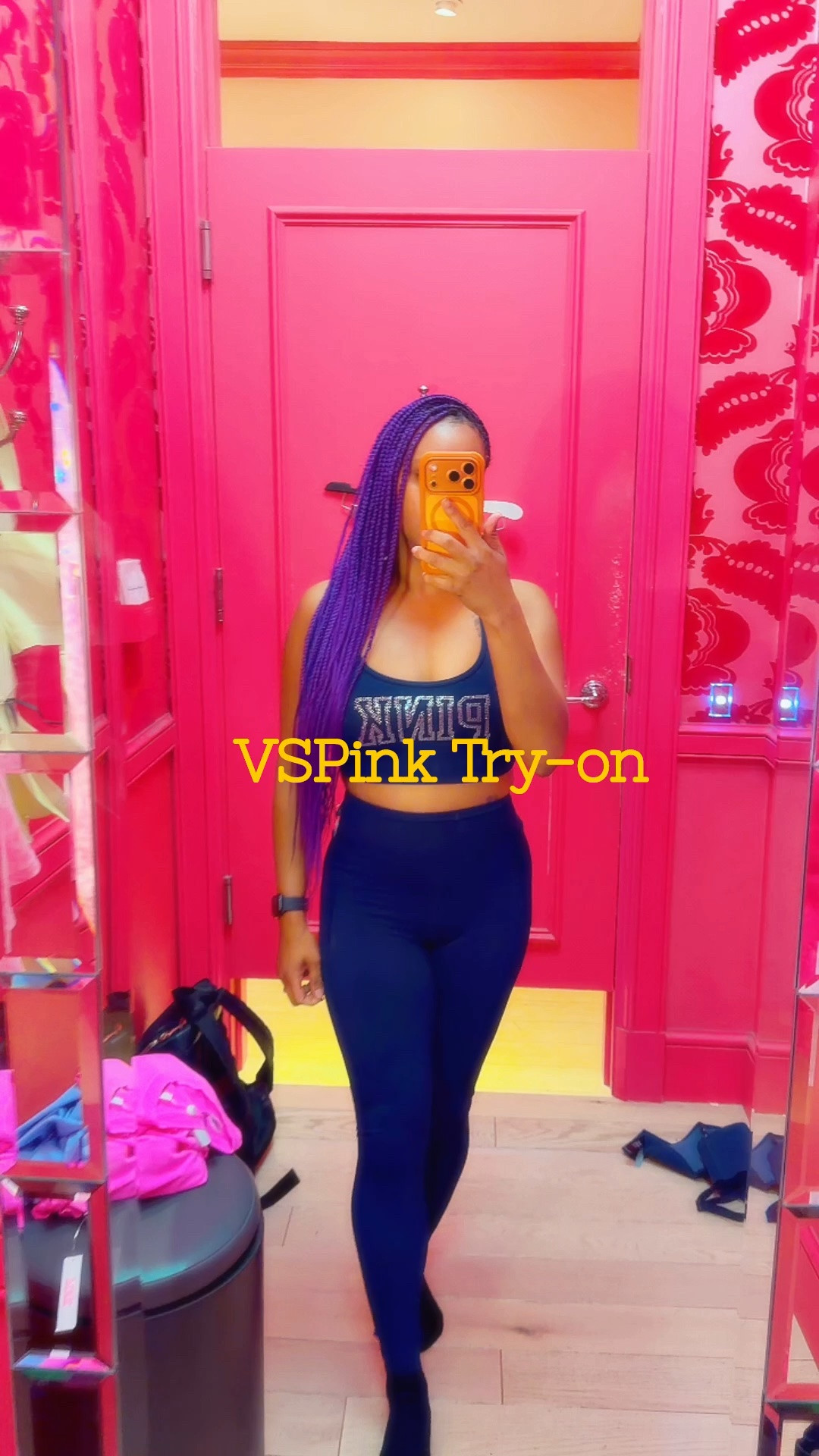 Victoria secrets try on.. VSPink Relay racer top & navy blue relay leggings. Gym day. Gym fits. Pilates princess. Pilates outfit.

#LTKgrwm #LTKActive #LTKfitnessgoals
