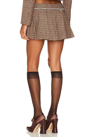 Catalina Mini Skirt in Brown Plaid | Revolve Clothing (Global)
