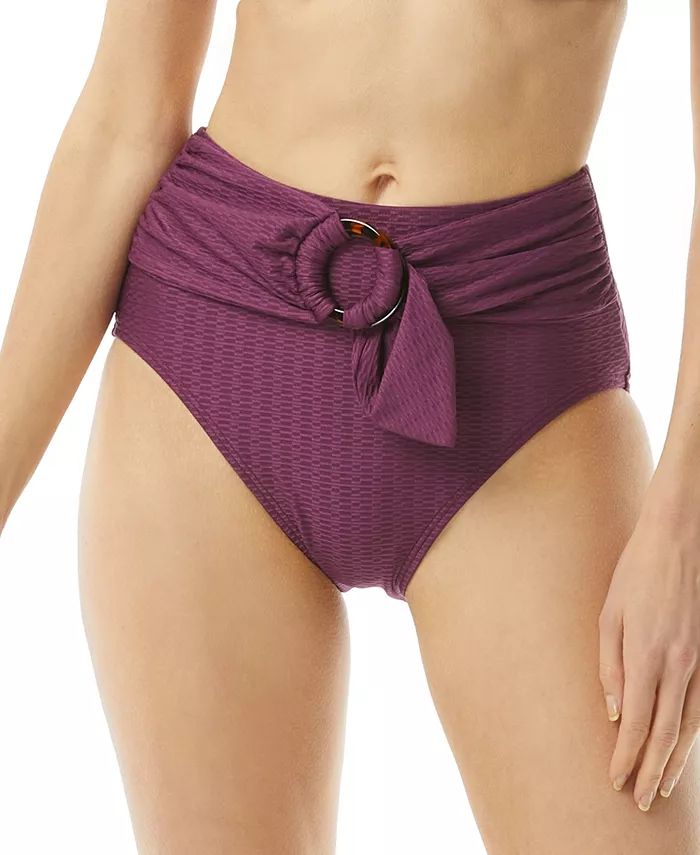 kate spade new york Belted High-Waist Bikini Bottoms & Reviews - Swimsuits & Cover-Ups - Women - ... | Macys (US)