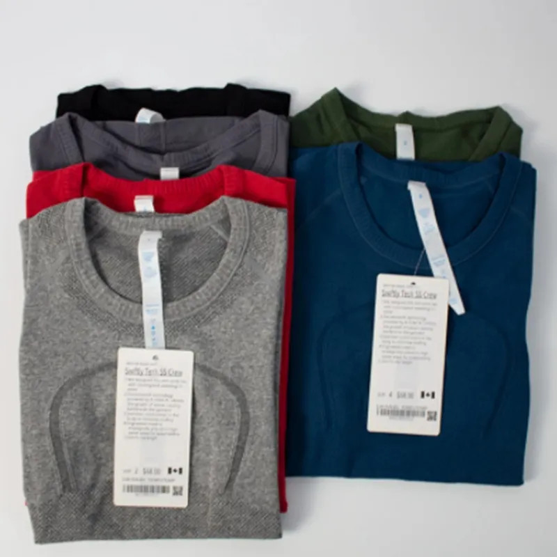 LU 07 Align Womens Yoga Short Sleeve Solid Color Nude Sports Shaping Waist Tight Fitness Loose Jo... | DHGate