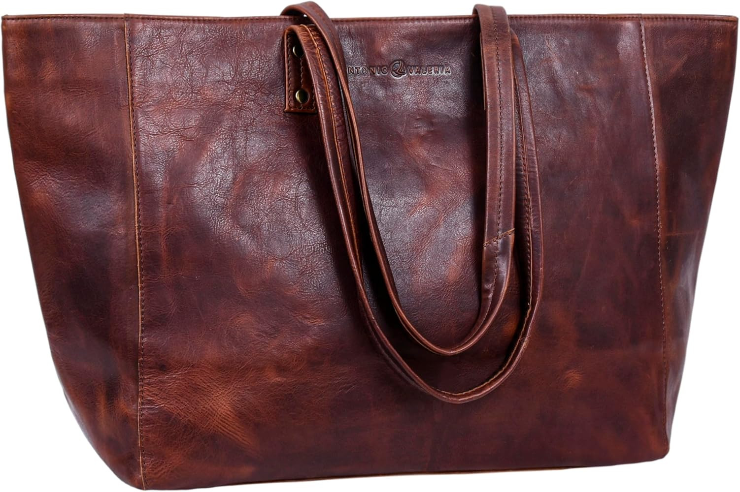 ANTONIO VALERIA Avery Leather Leather Tote/Top Handle Shoulder Bag for Women | Amazon (US)