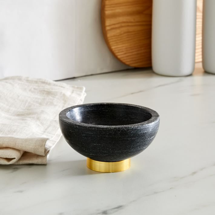 4" Marble & Brass Dip Bowls | West Elm (US)