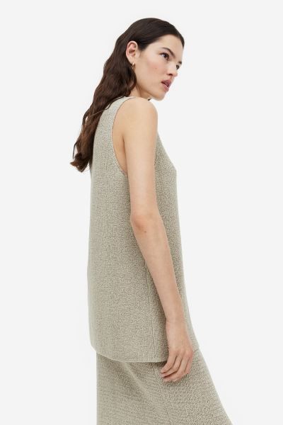 Knitted silk-blend top | H&M (UK, MY, IN, SG, PH, TW, HK)