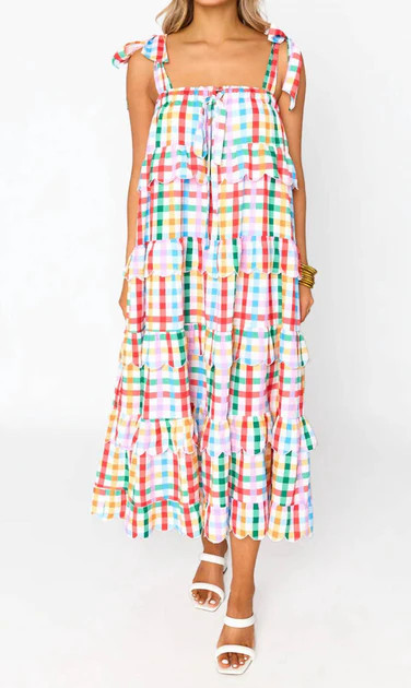 Landon Tie-Shoulder Maxi Dress In Daybreak | Shop Simon
